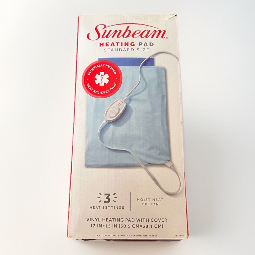 Heating Pad‎ Moist/Dry Sunbeam - Light Blue - Standard Size - 12x15